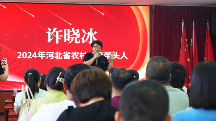 唐山遷安：開展電商培訓 培育直播人才助振興_fororder_在遷安市組織的“百村帶貨·千人直播·萬人觸網”電商培訓會上，電商創業導師為大家授課。郭強   攝.JPG