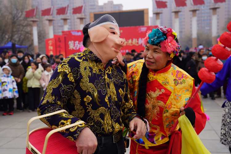 圖片默認標題_fororder_民間秧歌表演。攝影 王磊