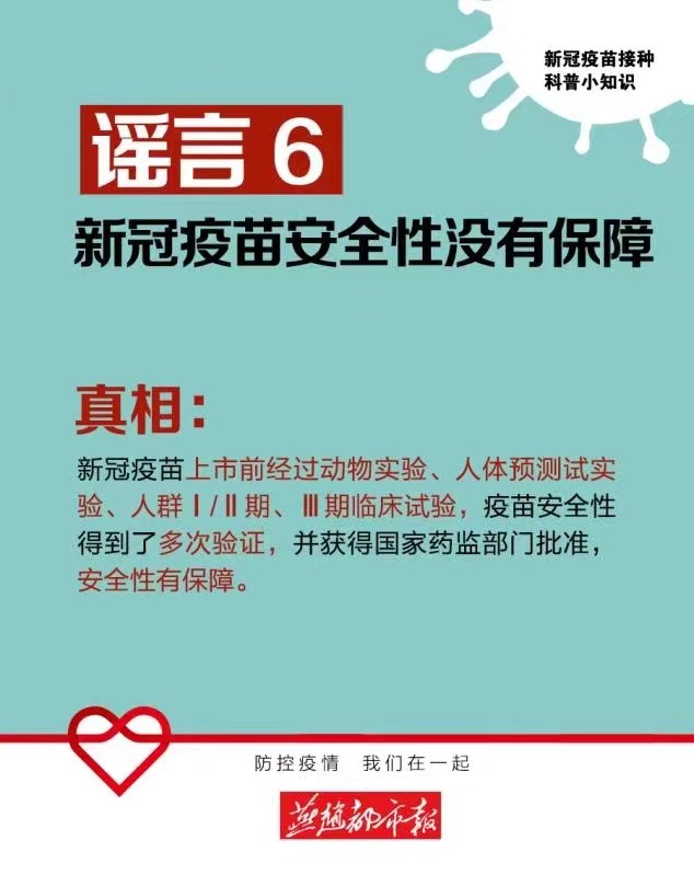 海報 | 有關新冠疫苗接種的謠言，你錯信過嗎？