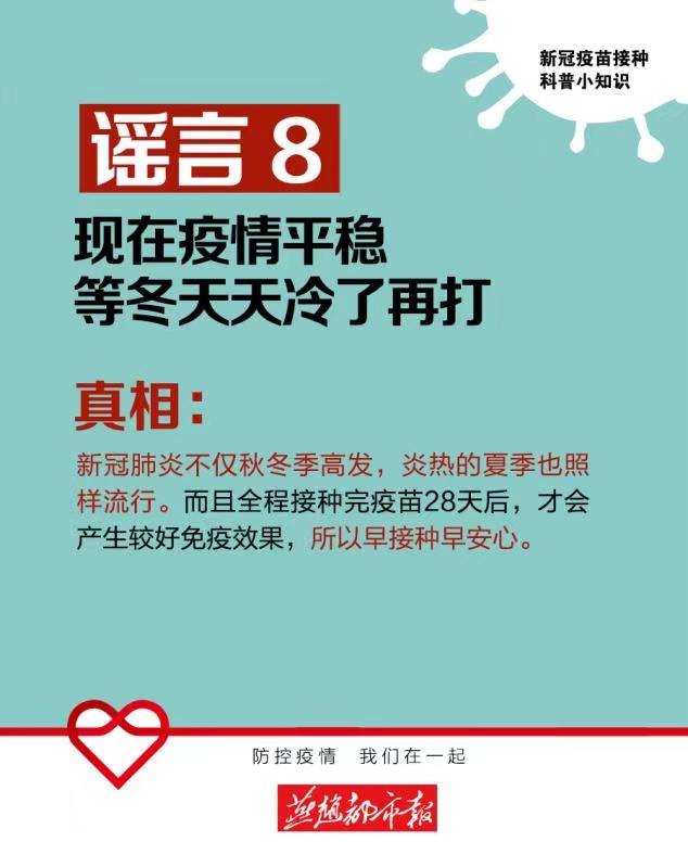 海報 | 有關新冠疫苗接種的謠言，你錯信過嗎？