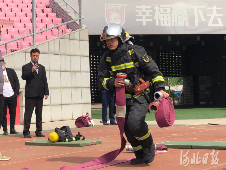 護航“5·18”國際經濟貿易洽談會 河北廊坊組織相關企業開展微型消防站培訓比武