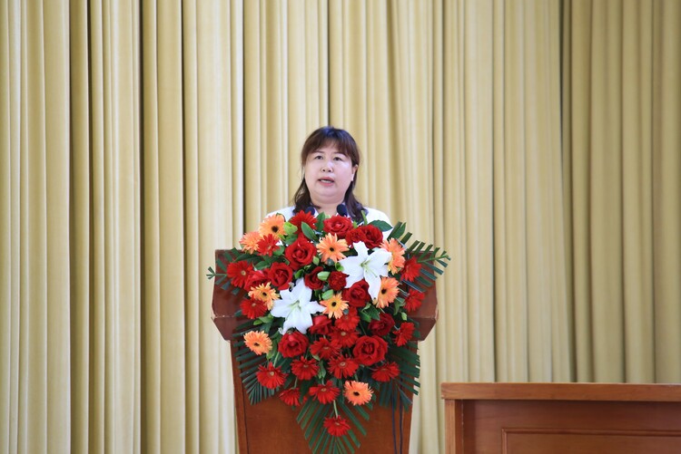 （原創）石家莊市長安區：崗位練兵強技能 以賽促學提素質_fororder_慶祝“護士節”暨技能大練兵活動總結大會現場獲獎代表發言。韓宏亮攝