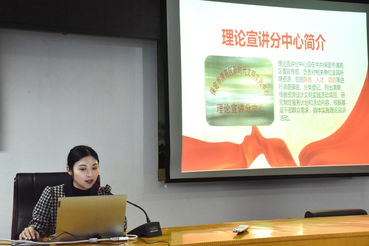 河北清苑：系列活動擂臺賽助力“雙爭”見實效_fororder_新時代文明實踐分中心、區級以上文明單位“雙爭”活動擂臺賽現場。 趙琪攝.JPG