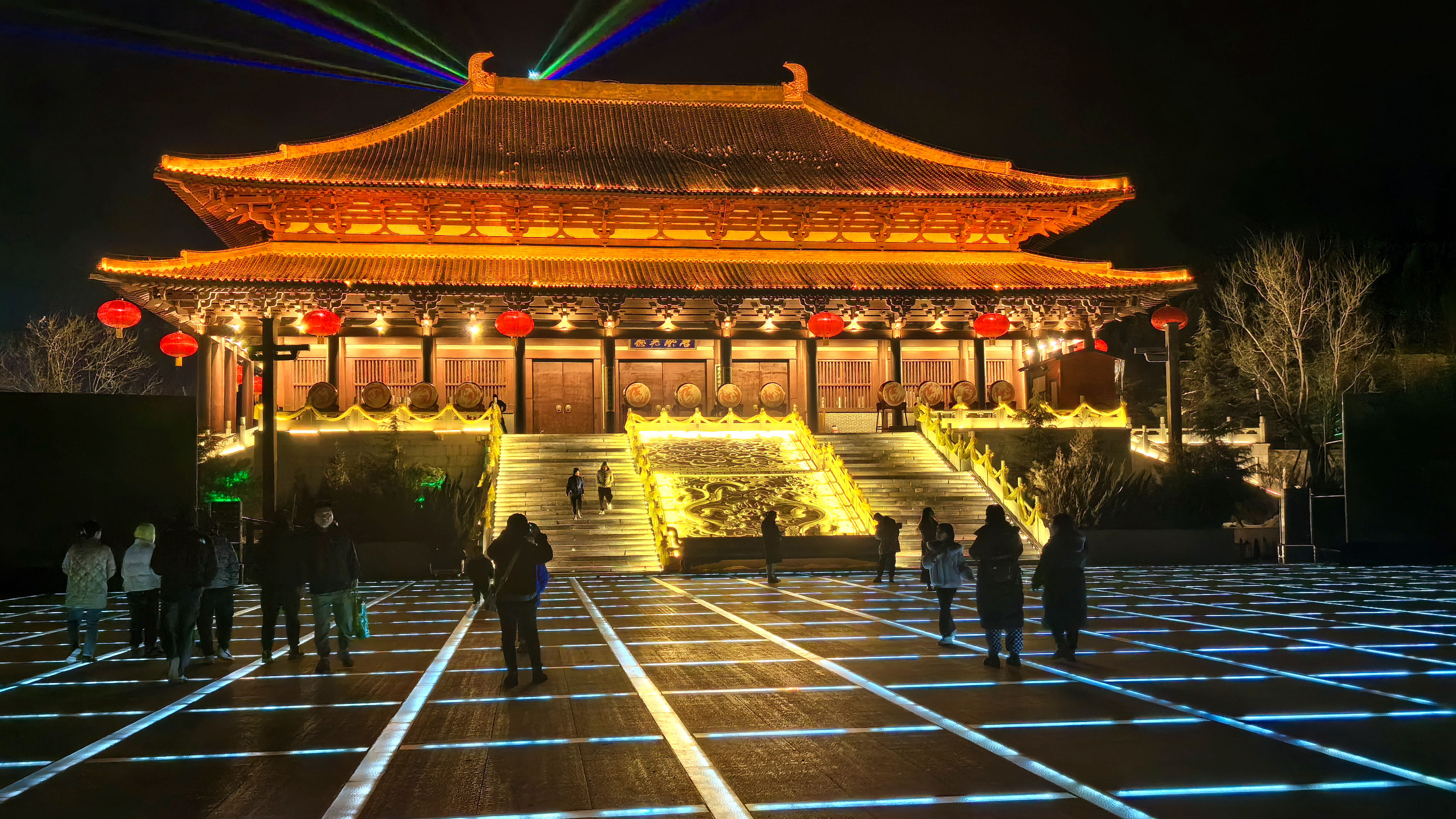 河北唐縣：古鎮夜色之美_fororder_唐堯大殿古韻典雅 (2)