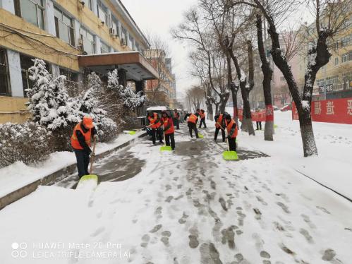 黑龍江多地降雪 各部門全力清雪保暢通