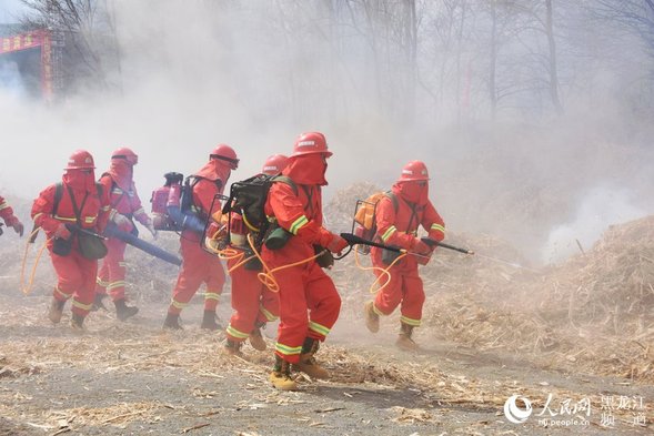 哈爾濱市多部門聯動開展“龍威2019-1”森林撲滅火實兵拉動演練