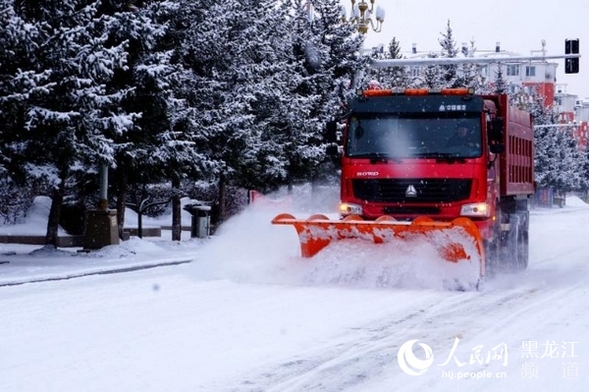 黑龍江漠河：迎來入春最大降雪 雪深10釐米