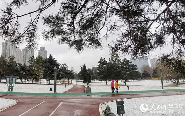 冰城四月迎春雪 最低氣溫跌至零下