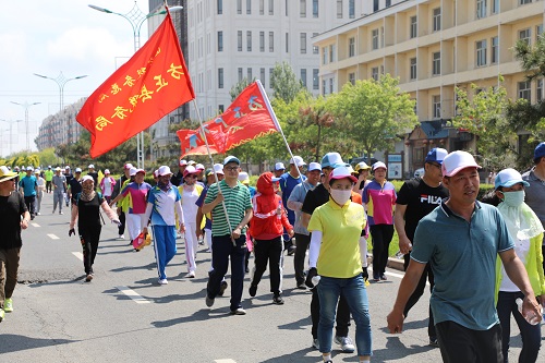 【黑龍江】【供稿】哈爾濱方正縣組織開展全民參與新時代文明實踐暨“壯麗七十年、闊步新時代”蓮花節徒步健身活動