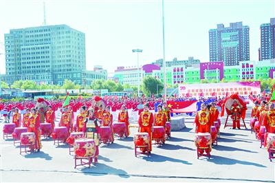 七台河市舉行全民健身運動會健身操舞比賽