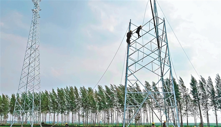 風電制氫項目 一天建成一座鐵塔