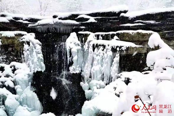 龍江鳳凰山景區迎來多場降雪 再現林海雪原盛景