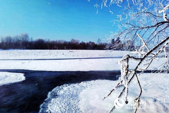 大興安嶺阿木爾“不凍河”-40℃的極寒美景