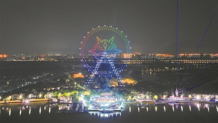 超炫！500架無人機點亮“爾濱”夜空