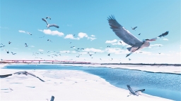 浪漫春雪迎鳥歸