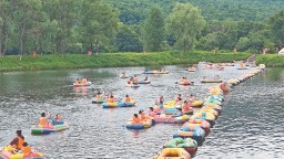 樂消暑 響水河漂流人氣爆棚