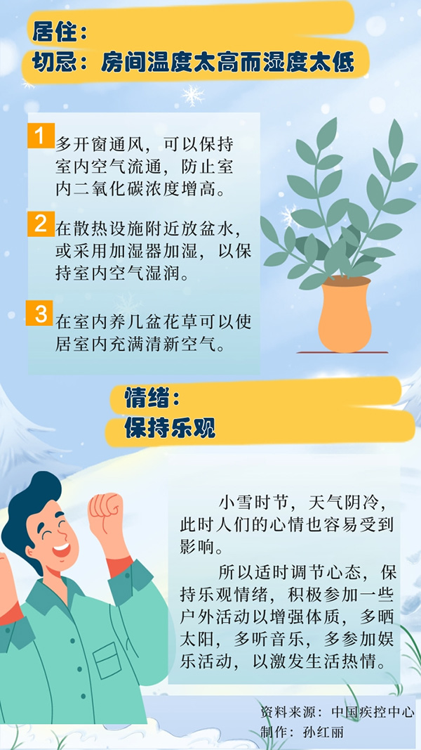 小雪節氣話養生：房間濕度忌太低、衣服忌裹太緊