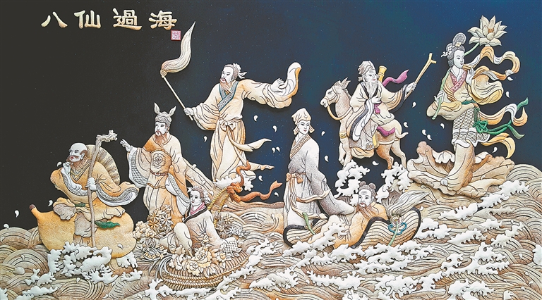 “魚皮畫＋蛋雕”亮相微路演 雙鴨山“文創”驚艷佛山