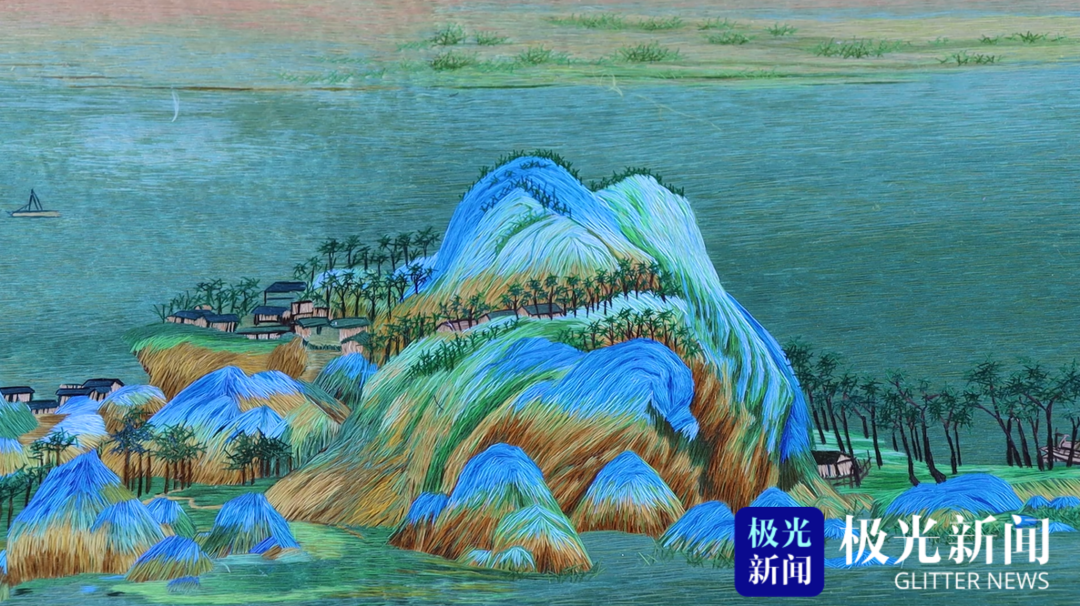 牡丹江：歷時五年 母女倆創作出刺繡版《千里江山圖》