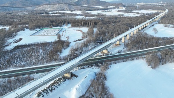 我國在建最北端高鐵哈伊高鐵鐵力至伊春段項目路基土石方工程全部完成