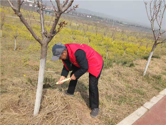 【原創】河南靈寶市函谷關鎮主題黨日促黨史學習教育走深走實_fororder_開展志願服務活動。 供圖 靈寶市函谷關鎮