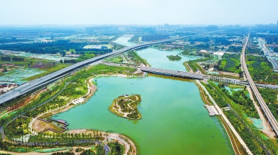 【中原名景-圖片】賈魯湖公園湖水碧綠、樹木蔥鬱