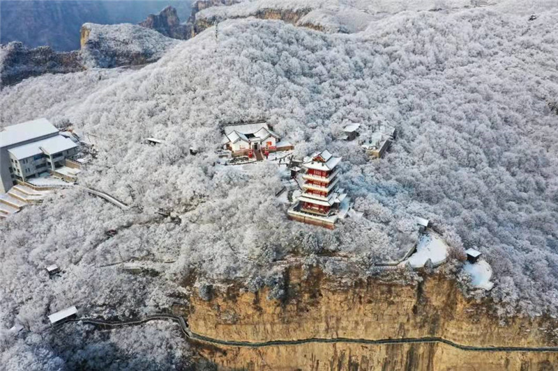 河南雲臺山景區迎來2022年首場大雪_fororder_微信圖片_20220105122503