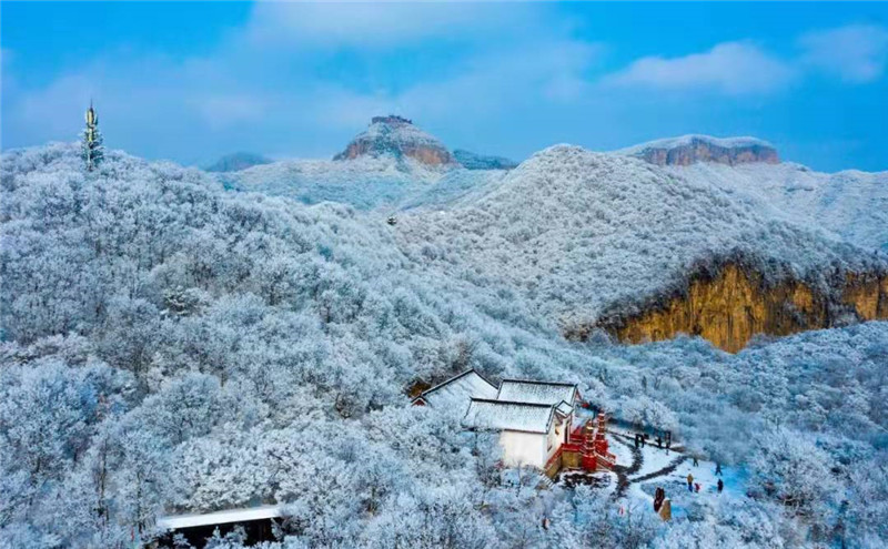 河南雲臺山景區迎來2022年首場大雪_fororder_微信圖片_20220105122500