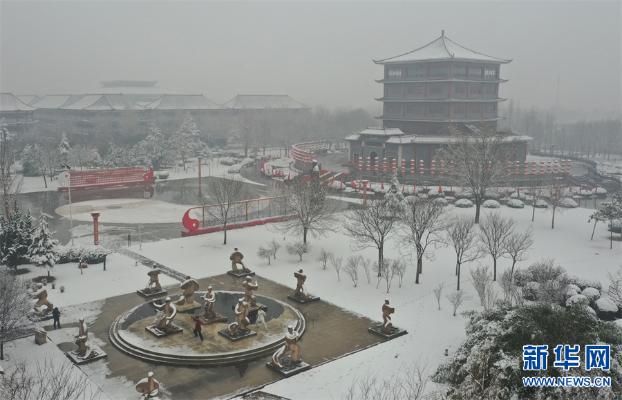 河南溫縣：雪後陳家溝