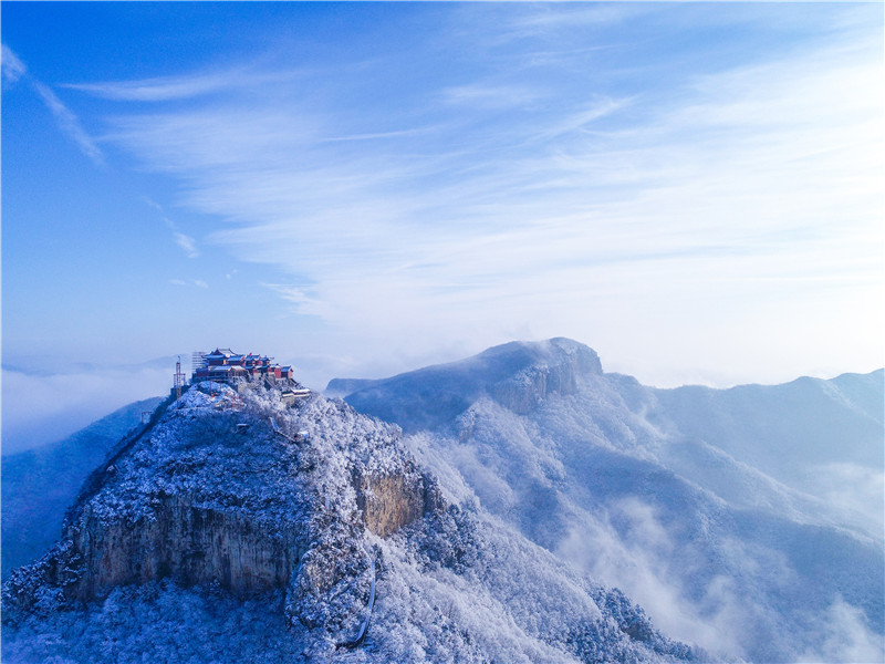 大寒時節迎降雪 河南雲臺山雪景霧凇美若仙境_fororder_微信圖片_20220121094434