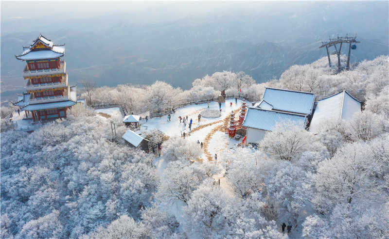 大寒時節迎降雪 河南雲臺山雪景霧凇美若仙境_fororder_微信圖片_20220121094502