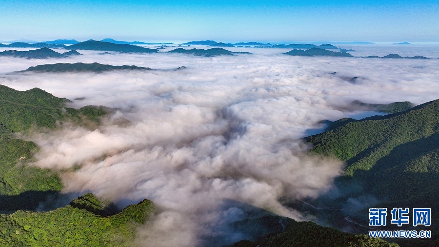 河南洛陽：雨後雲海美如畫