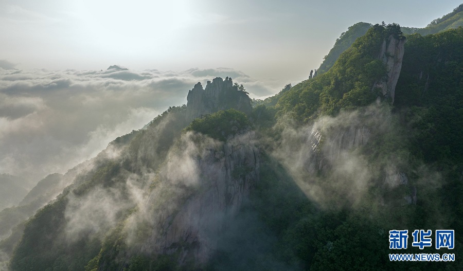 河南洛陽：雨後雲海美如畫