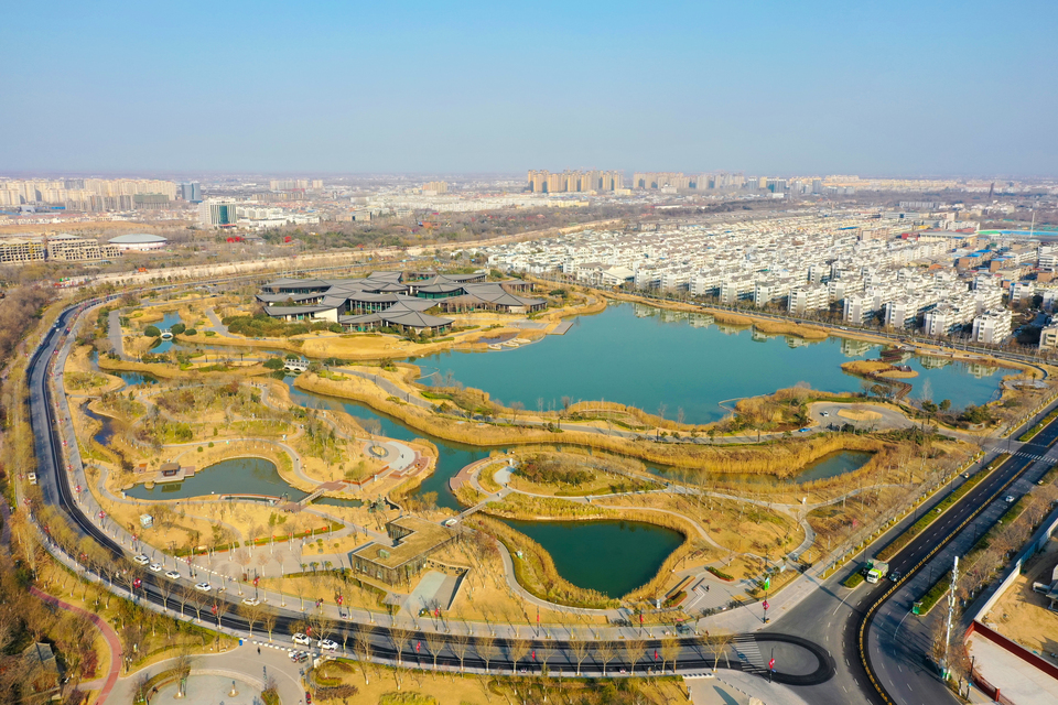 河南開封：濕地公園美景如畫