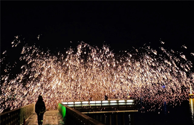 信陽市浉河區：繁星萬點耀夜空 火花一亮引客來_fororder_04