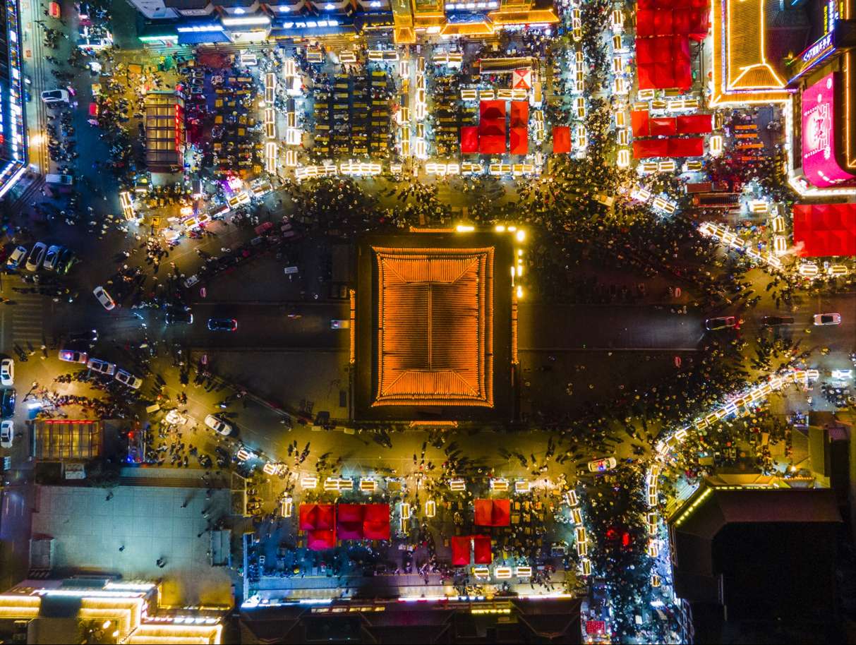 河南開封鼓樓區：夜市繁華與早餐文化交相輝映