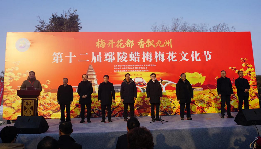 金梅映雪 香約鄢陵 第十二屆中國·鄢陵蠟梅梅花文化節開幕_fororder_1