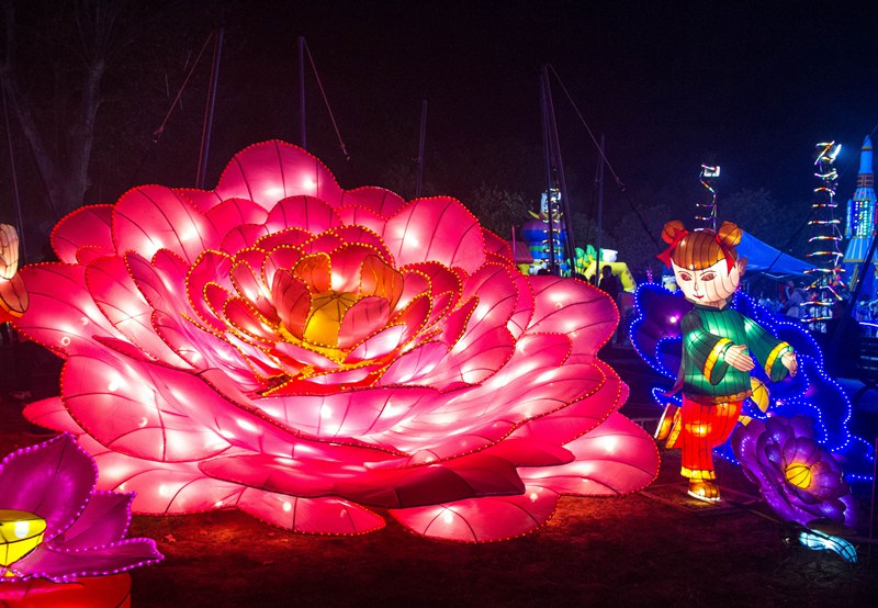 河南南陽：賞花燈 打鐵花 品年味