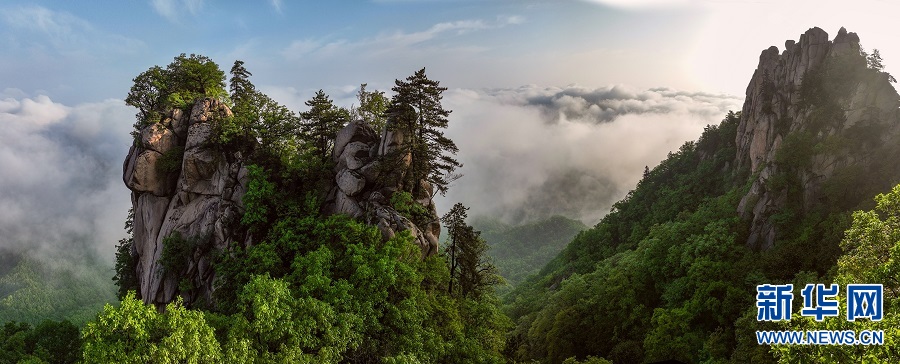 河南洛陽：雨後雲海美如畫