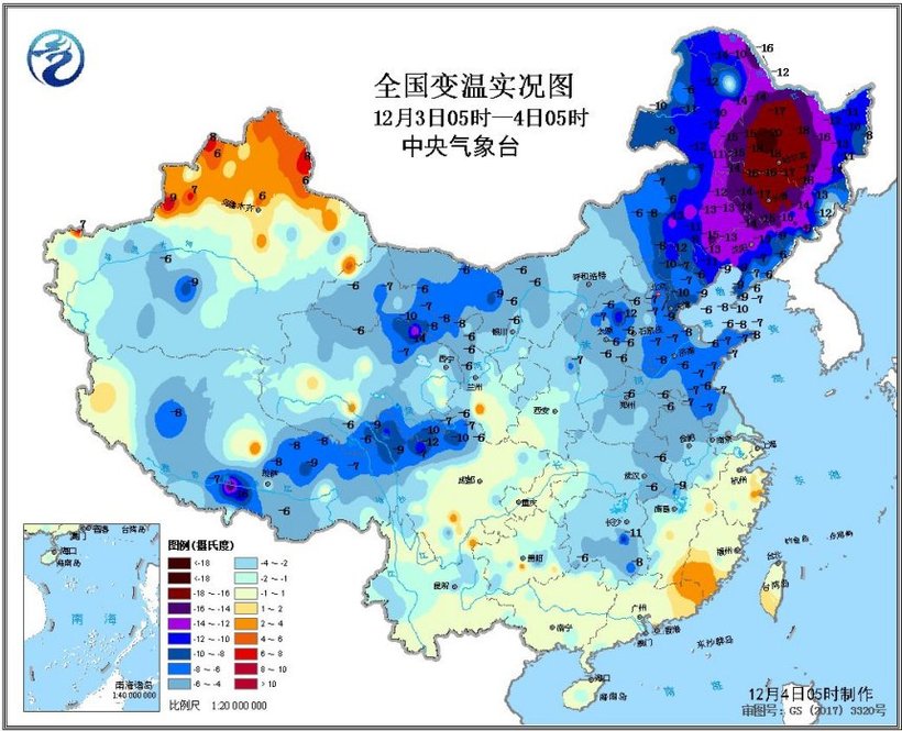 吉林省降雪後迎來降溫 局部地區下降18℃