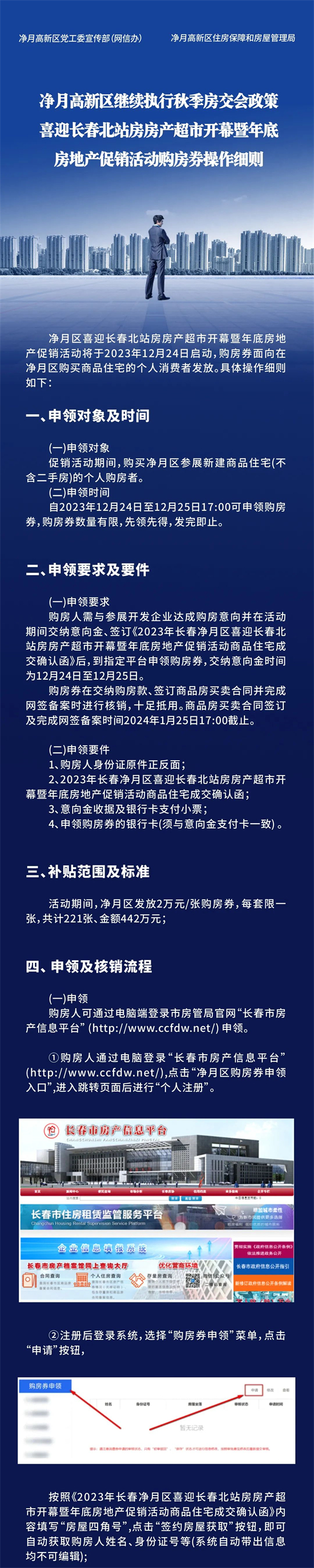 長春凈月高新區舉行年底房地産促銷活動發放價值442萬元購房消費券_fororder_購房券操作細則長圖1