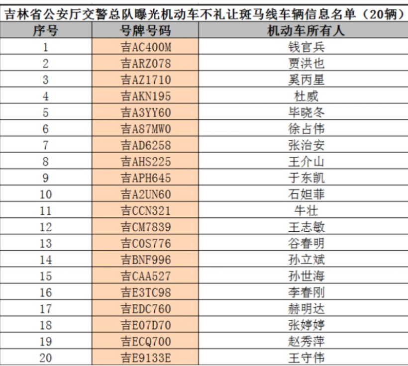 吉林省交警治理機動車禮讓斑馬線活動見成效