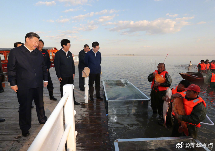 習近平來到吉林省松原查幹湖：保護生態和發展生態旅遊相得益彰