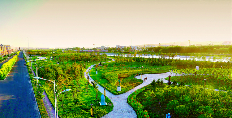 長春市雙陽區法治文化公園街區：亮麗的濱河風景線