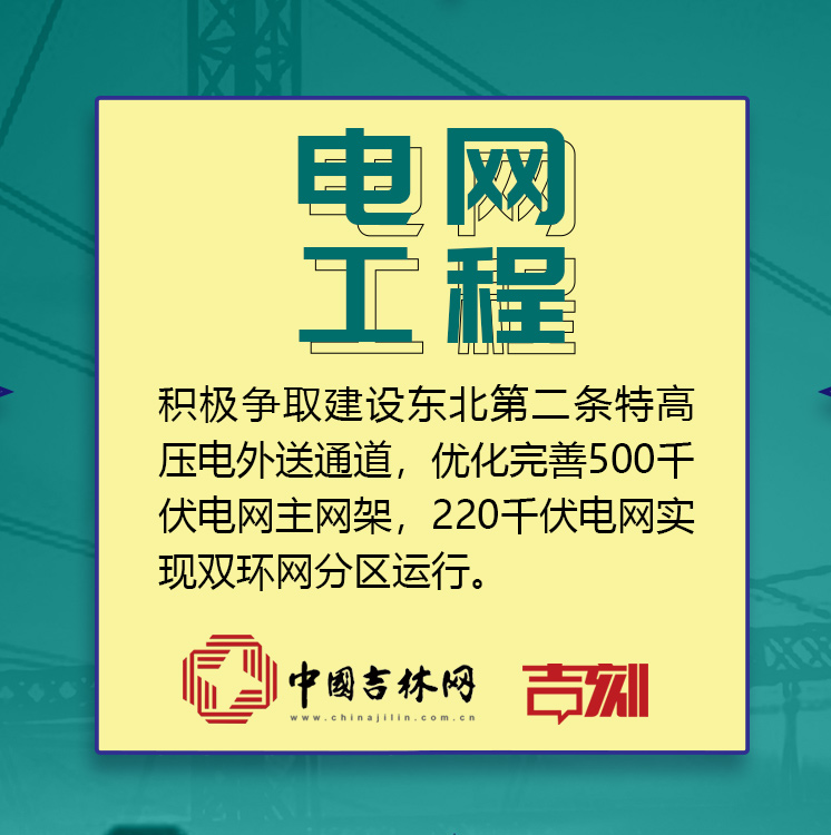 吉林新基建“761”工程 這組“電網”九宮格走一波！