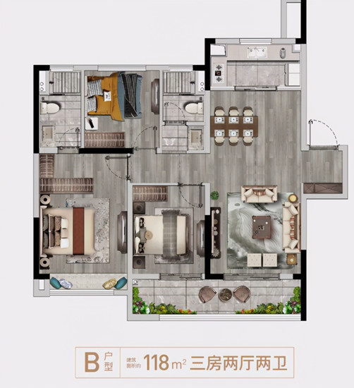 房産不加電頭（房産頁面 樓盤速遞列表）龍湖春江悅茗118m²戶型單價2.7萬元/m²起