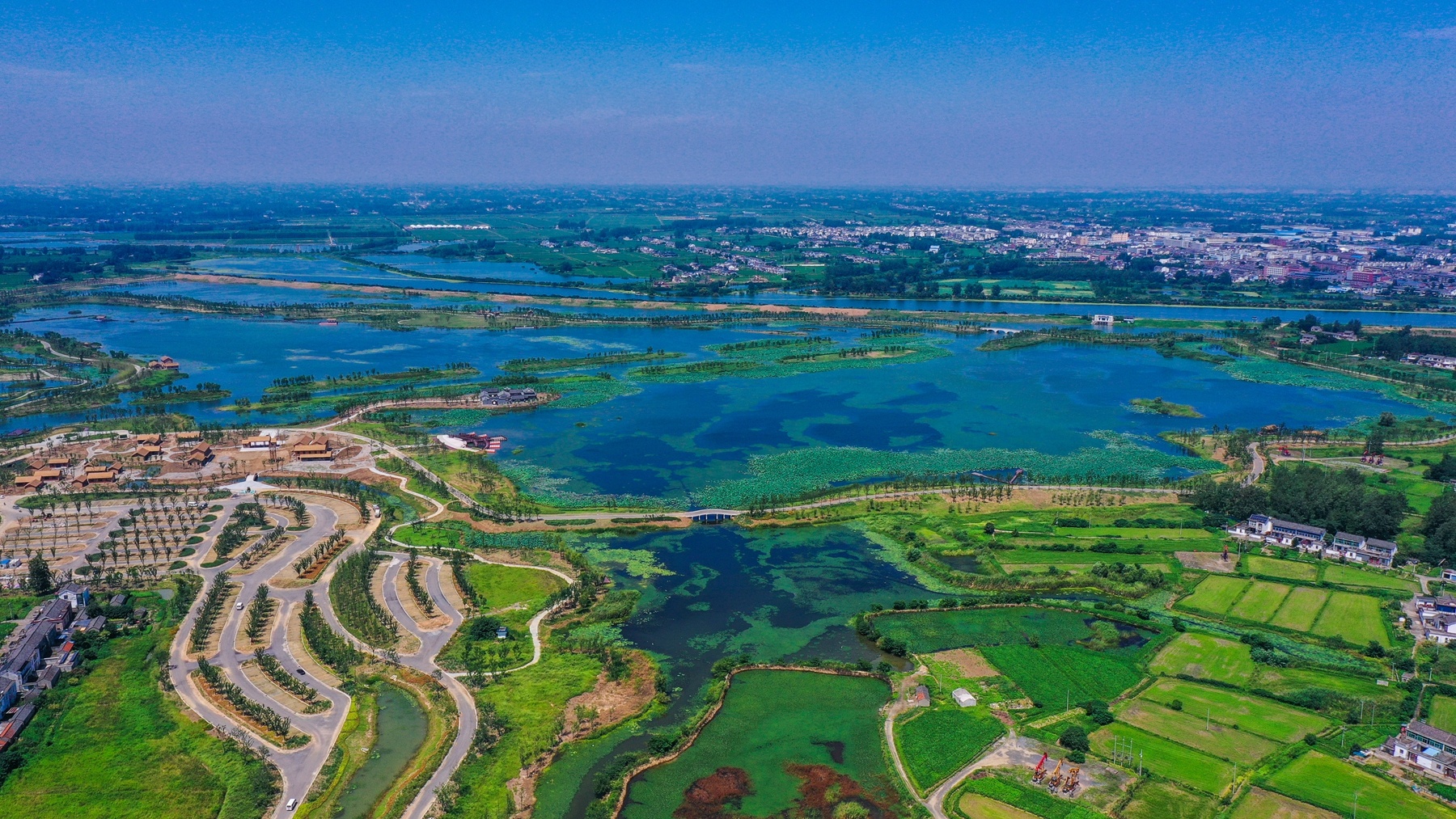 揚州北湖濕地公園：雲天滄滄 秋水泱泱