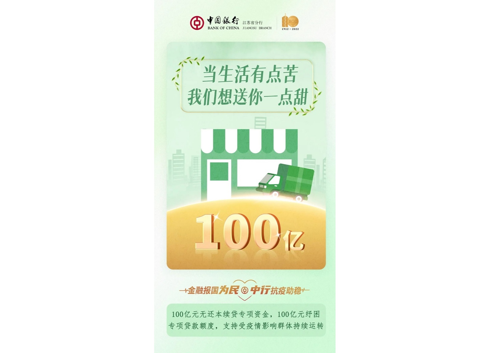 中國銀行江蘇省分行推出4000億元信貸計劃