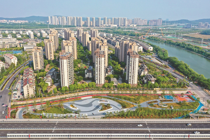 南京市雨花臺區兩橋片區濱河“口袋公園”基本建成