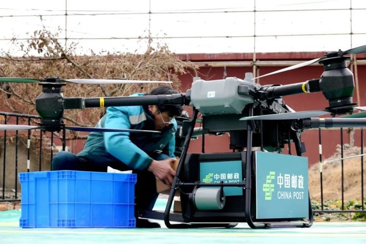 江蘇首條！空中“郵遞員”飛進湖中小島